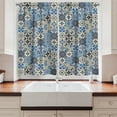 thumbnail image 2 of Ambesonne Moroccan Kitchen Curtains, Portuguese Traditional, 55"x45", Blue White Pale Brown, 2 of 3