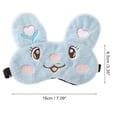 thumbnail image 2 of Unique Bargains 1 Pc Embroidered Rabbit Eye Mask for Home Fleece Blue, 2 of 4