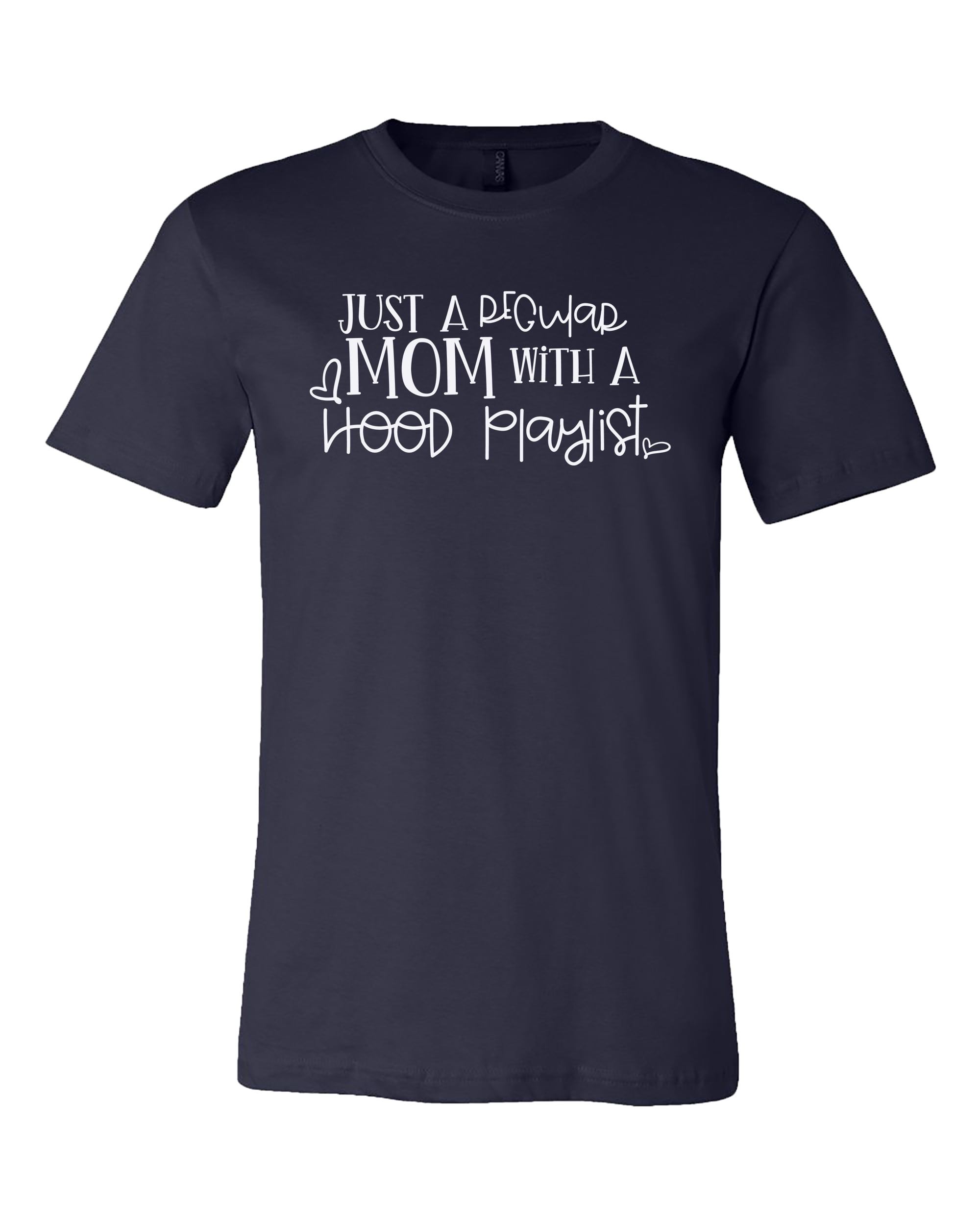 Funny Regular Mom Hood Playlist Adult Short Sleeve Jersey Tee Shirt Aqua - Picture 14 of 27