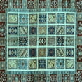 thumbnail image 1 of Ahgly Company Indoor Square Abstract Light Blue Modern Area Rugs, 5' Square, 1 of 4