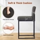thumbnail image 5 of Qinaqin 24-Inch Bar Stools Counter Altura Backed Moderno PU Cuero Negro Metálico Frame Footrest Single Pack Gris, 5 of 7