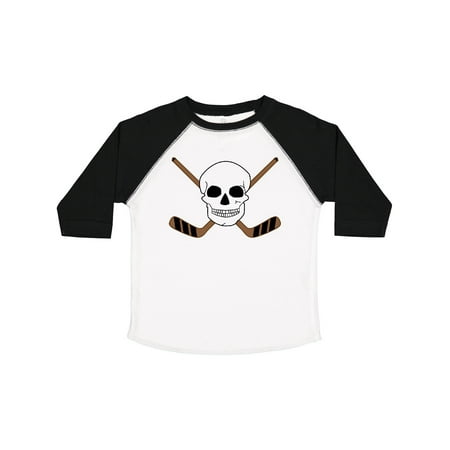 

Inktastic Hockey Sports Funny Skull Gift Toddler Boy or Toddler Girl T-Shirt