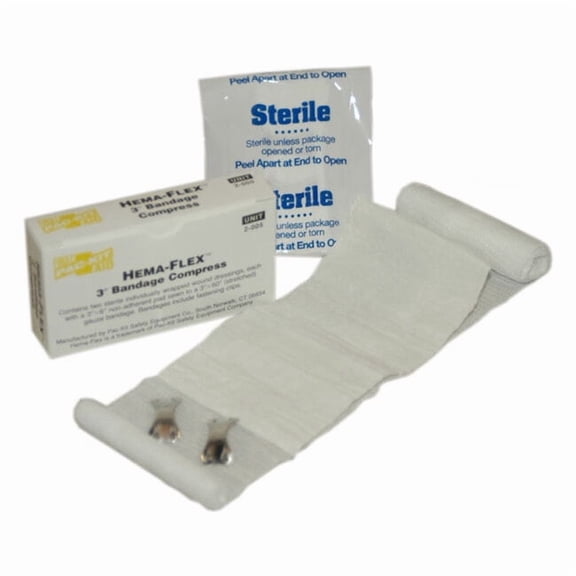 Hema-Flex Bandage Compress, 3", 2/Box