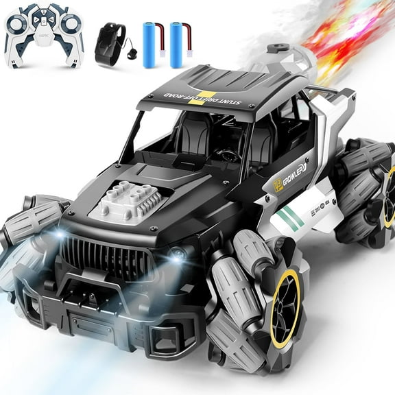 4DRC RC Racing Car, 1:12 4WD Toy Cars Buggy 2.4Ghz High Speed Remote Control Car Drift car, sideways driving, with watch control.for Boys & Gift for Kids Black