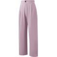 thumbnail image 4 of Women's High Waisted Wide Leg Dress Pants,Solid Business Casual Work Trousers with Pockets, 4 of 10