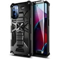 thumbnail image 3 of Nagebee Case for Motorola Moto G Stylus 5G 2022 with Tempered Glass Screen Protector (Full Coverage), Full-Body Protective Shockproof [Military-Grade], Built in Kickstand, Heavy-Duty Case (Black), 3 of 5