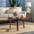 thumbnail image 4 of Gap Home Mid-Century Modern Simple 3 Leg Round Coffee Table, Dark Walnut, 4 of 14