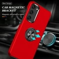 thumbnail image 3 of Allytech Hybrid Case for Samsung Galaxy S24 Plus with 360° Rotatable Ring Kickstand, Soft TPU + Rugged PC, Screen Lens Protection Shockproof Anti-Fall Magnetic Car Mount Back Case - Red, 3 of 7