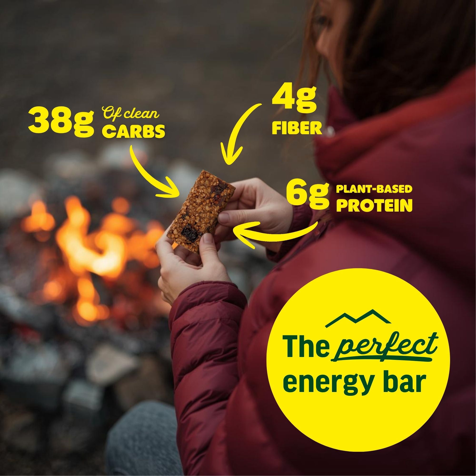 Kate’s Real Food Organic Granola Dark Chocolate Cherry & Almond All Natural Energy Bars - Non GMO, Soy Free, Whole Grain, and Made with Gluten Free Oats - 12 count