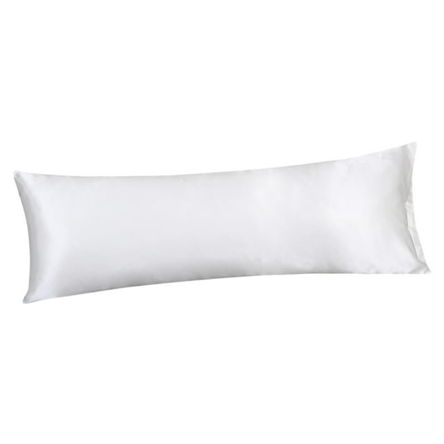 Funda de almohada de refrigeración de de fibra de poliéster, 51x137cm, transpirable, sin cremallera, funda de almohada larga, accesorios , Blanco Macarena Funda de almohada larga