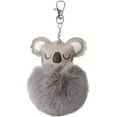 thumbnail image 3 of Furry Koala and Pompom Ball Keychain - Cute Animal Themed Keyring for Women and Girls, 3 of 7