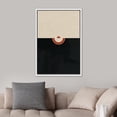 thumbnail image 3 of PixonSign Framed Canvas Wall Art Geometric Black Curve Color Blocks Red Semicircle Abstract Print Minimalism Contemporary Nordic Decoration for Living Room, Bedroom, Office - 16"x24" White, 3 of 5