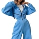 thumbnail image 3 of Conjunto de Mono de para Mujer, Sudadera con Capucha y Cintura Alta Azul L, 3 of 7