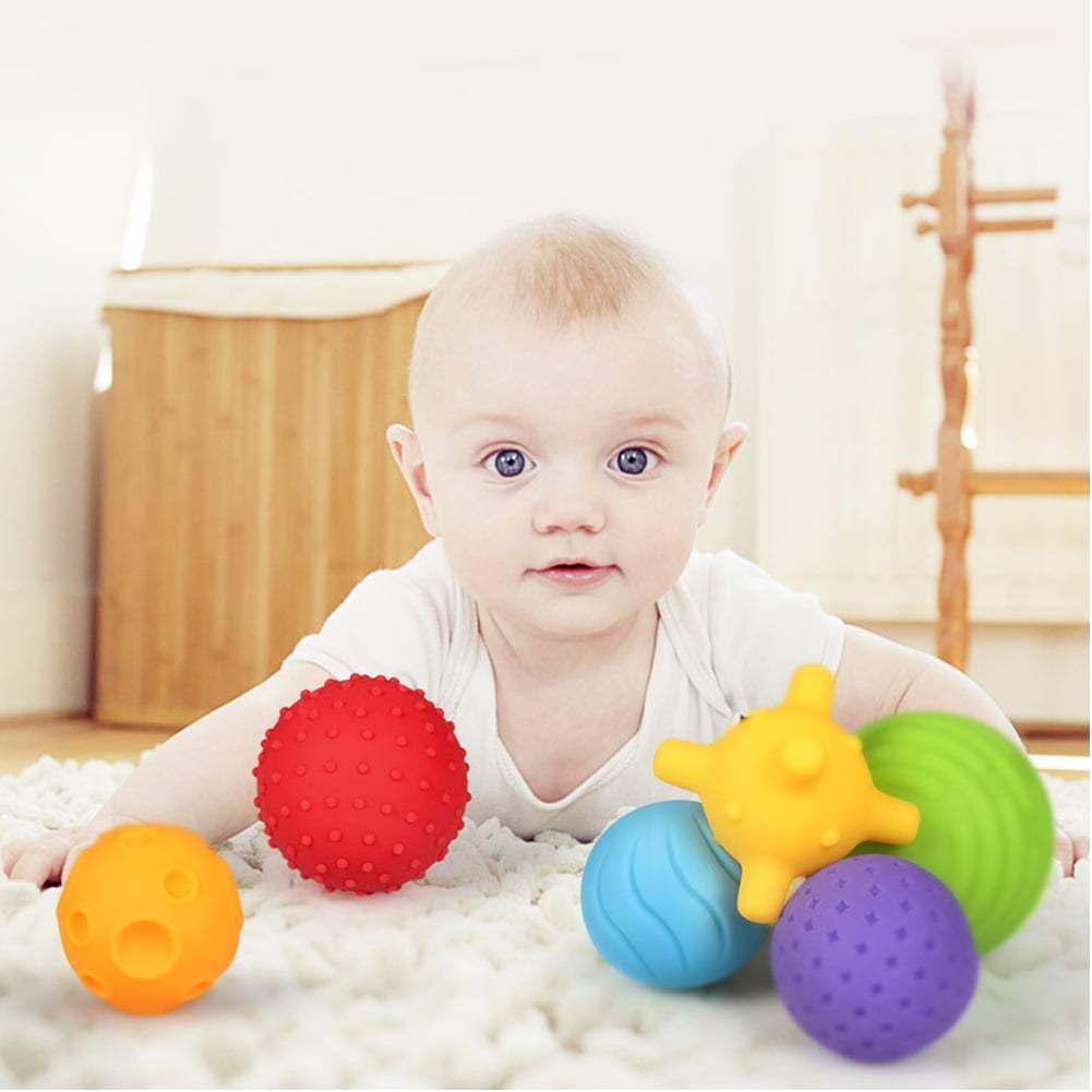 DGROEE 6Pcs Textured Sensory Balls for Toddlers，Baby Sensory Toy Set