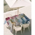thumbnail image 3 of 60x120 Inch Outdoor Tablecloth with Umbrella Hole Zipper Rectangle Watercolor Flowers Rectangular Tablecloths Outside Waterproof Spring Botanical Floral Bottle Patio Table Cover for Picnic Party, 3 of 8