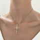 thumbnail image 3 of Chapado en oro collar de plata con circonio cúbico para las mujeres Colgante Collares de oro para las mujeres, 3 of 3