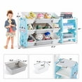 thumbnail image 6 of ZPL Toy Storage Organizer with Bookcase, Kid’s Multi Shelf Cubby for Books Toys, Storage Organizer for Playroom Bedroom Nursery, 6 of 7
