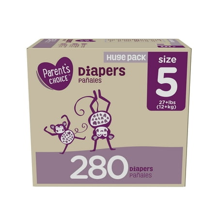 - Parent's Choice Diapers, Size 5, 280 Diapers (Mega Box)