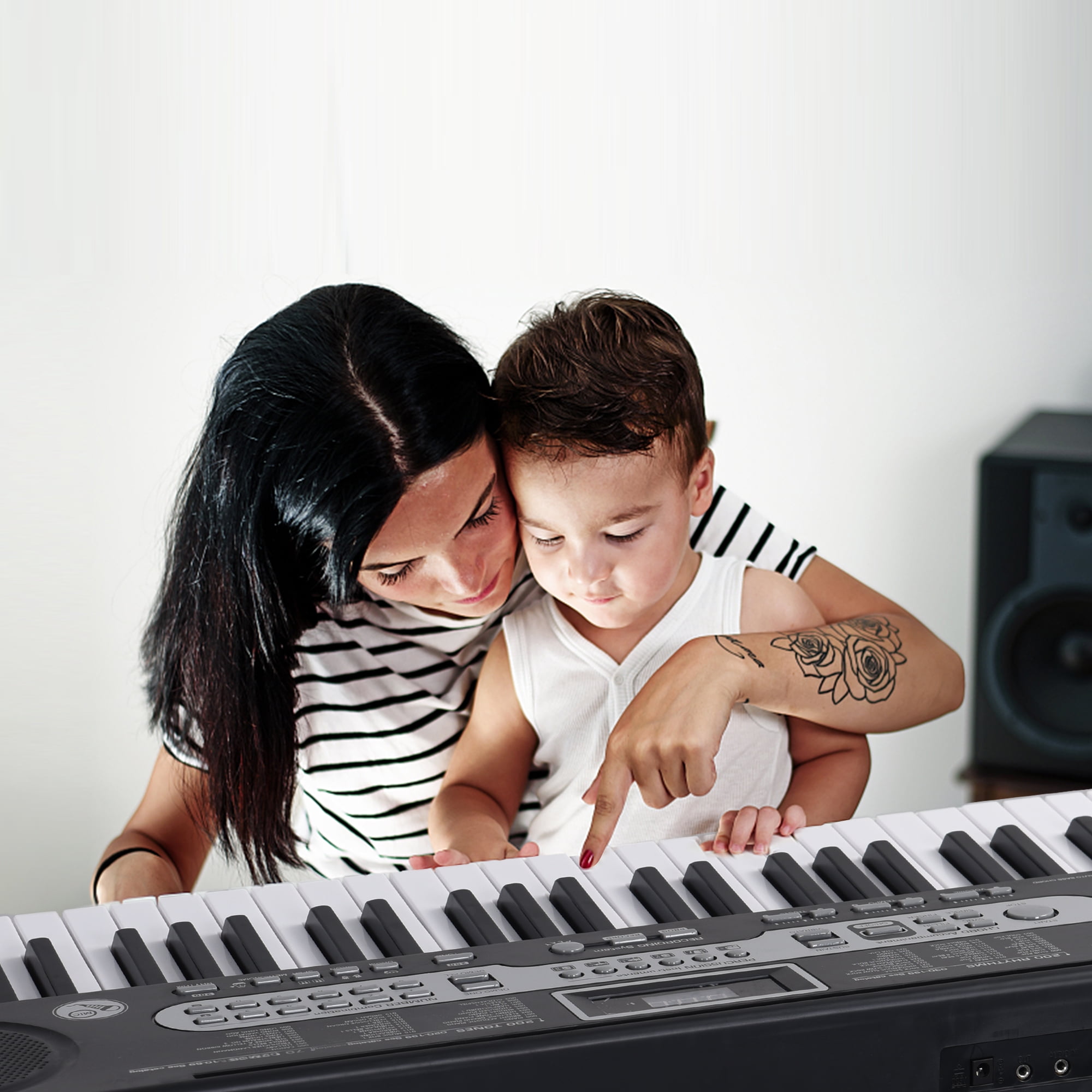 SUGIFT 61 Key Portable Electric Piano Keyboard with Microphone