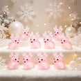 thumbnail image 2 of Ouuluon Set of 10 Luminous Reindeer Figurines, Glow in Dark Resin Tabletop Ornaments for Christmas Party Decor, 2 of 6