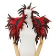 thumbnail image 2 of Chal alado de carnaval para mujer, accesorio de baile de fiesta ahuecado, protector facial de poliéster para mujer, 2 of 3