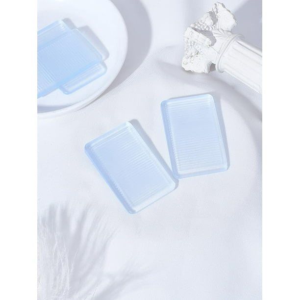 4 almohadillas de PVC transparentes para muebles, cuñas niveladoras rectangulares para muebles, cuñas de mesa, almohadillas antideslizantes transparentes para muebles.