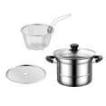 thumbnail image 2 of para , para leche, utensilios de cocina con mango de tapa, olla para sopa, utensilios universales pequeños Mango doble Zulema Sartén, 2 of 8