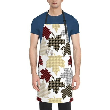 

Coaee colorful Maple for Waterproof Apron for Unisex Adult with Adjustable Bib Apron