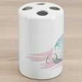 thumbnail image 1 of Beach Saying Ceramic Toothbrush Holder, Cool Breeze Take Me to the Ocean on Text Surf Board, Decorative Versatile Countertop for Bathroom, 4.5" X 2.7", Charcoal Grey Cadet Blue, 1 of 4