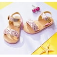 thumbnail image 2 of Girls Sandals Toddler Summer Dress Shoes Gladiator Beach Flat Sandals(TB2116 Pink/11M), 2 of 6