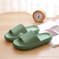 thumbnail image 1 of Thick cloud slippers for ladies green, 1 of 2
