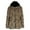 C-Coffee240, variant on DHFJKG Womens Reversible Wear Leopard Fuzzy Jacket Long Sleeve Hooded Mediun-Length Loose Fit Zipper Coat Casual Outwear Fall Winter Comfort Outerwear