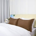thumbnail image 5 of Unique Bargains Pillowcases Soft Microfiber Pillow Shams Set of 2 Standard Coffee, 5 of 8