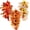 20'' Sunflower Swag ABC 3PCS, variant on 21.7inch Wooden Pumpkin Door Hanging with Warm LED Lights, Harvest Fall Farmhouse Decor with Autumn Leaves for Porch Entryway