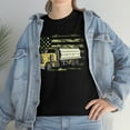 thumbnail image 3 of Heavy Equipment Truck Driver Camouflage American Flag T-Shirt, 3 of 4