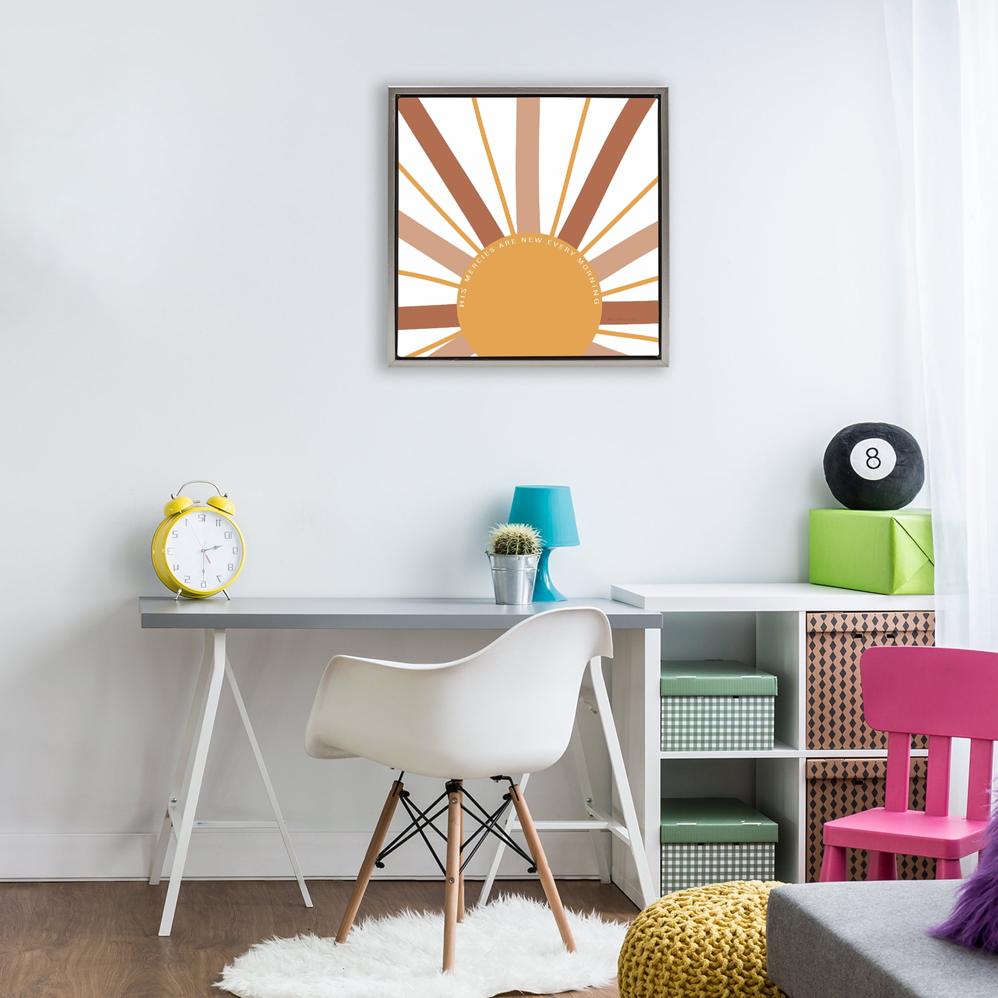 Stupell Industries His Mercies Every Morning Gray Framed Floater Canvas Wall Art, design by SD Graphics Studio