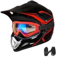 thumbnail image 1 of Casco de moto de cross ILM BLD-818 para jóvenes y niños, rojo (joven-grande) DOT, 1 of 9