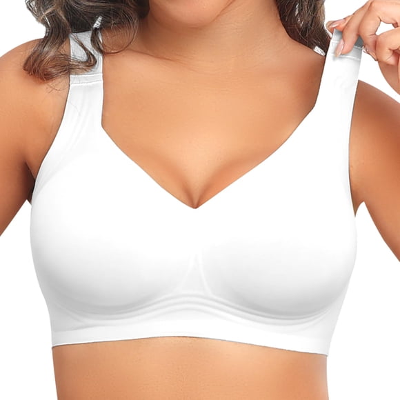 Bra PoseFree Wireless, cobertura total, soporte total, blanco XL