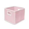 Folding Nursery Basket/Storage Cube-Fabric:Pink Gingham