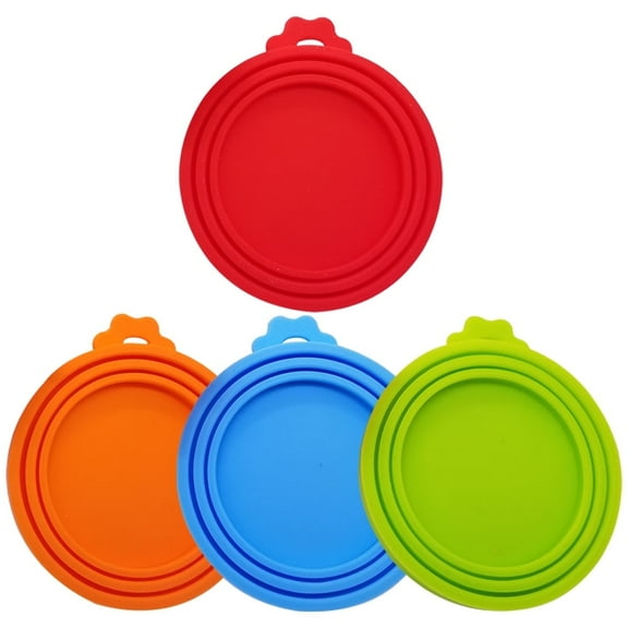 4pcs Can Lid Silicone Cover Canned Good Replacement Lids Can Cover for Pet Food By PULMCheerger