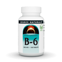 Source Naturals Vitamin B-6, Immune System Support*, 500 mg, 100 Vegan Tablets