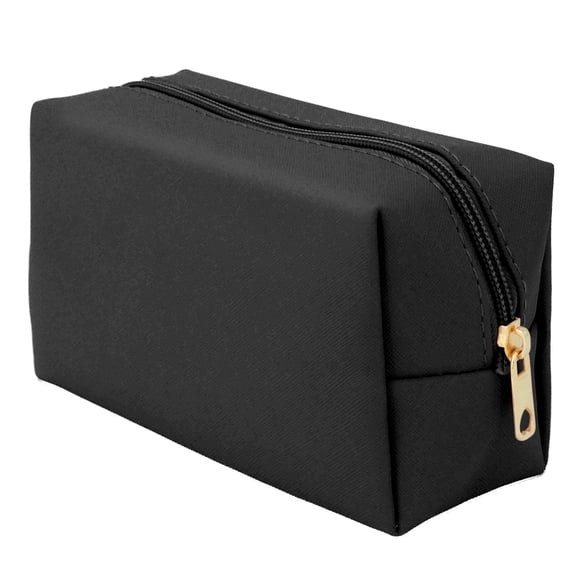 Mber Makeup Bag Travel Cosmetic Bags Zipper Makeup Pouch, Small Makeup Bag Organizer, Water Resistant Toiletry Pouch Bag for Small Toiletries, Black