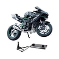 thumbnail image 3 of Modelo de motocicleta a escala 1:10, simulación, decoración creativa de decoración de escritorio creativo coleccionable juguete con sonido y luz para Gris con soporte, 3 of 9
