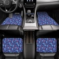 thumbnail image 7 of Fuzoiu Blue Skull Flower Print Carpet Floor Mats for Car,Car Foot Mat Set,Universal Fit 4 Piece Mat Pad Set,Fits Most Cars Trucks Vans Sedans SUV Auto Carpet Mat Se, 7 of 7