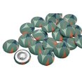 thumbnail image 1 of IBA Indianbeautifulart Green 25 Mm Scales Geometric Printed Canvas Fabric Buttons Round 2 Hole&nbsp;Decorative Buttons For Sewing Crafting Pack Of 50, 1 of 7