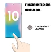 Samsung Galaxy Note 10 Tempered Glass Screen Protector 3D Curved Edgeless Tempered Glass Anti-Scratch, HD Clear [Support Fingerprint Unlocking] LCD Screen Protector for Samsung Galaxy Note 10 [6.3]
