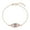Rose, variant on Womens Delicate Tiny Evil Eye Charm Bracelet Pave CZ Accent Gold Plated .925 Sterling Silver