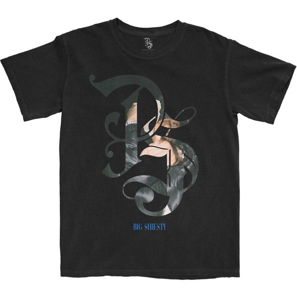 Pooh Shiesty - Camiseta Big PS de Algodón para Adultos Unisex (Negro)