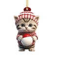 thumbnail image 3 of Lilixerw 5pcs Christmas Tree Ornaments Cat Hanging Decorations,3.1 inch Christmas Tree Decorative Cat Decor Pendant for Christmas Decor, 3 of 9