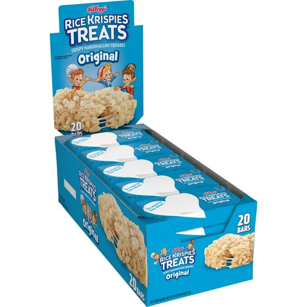 Kellogg's Rice Krispies Treats Crispy Marshmallow Squares, Original, Single Serve, 26 Oz, 20 Ct